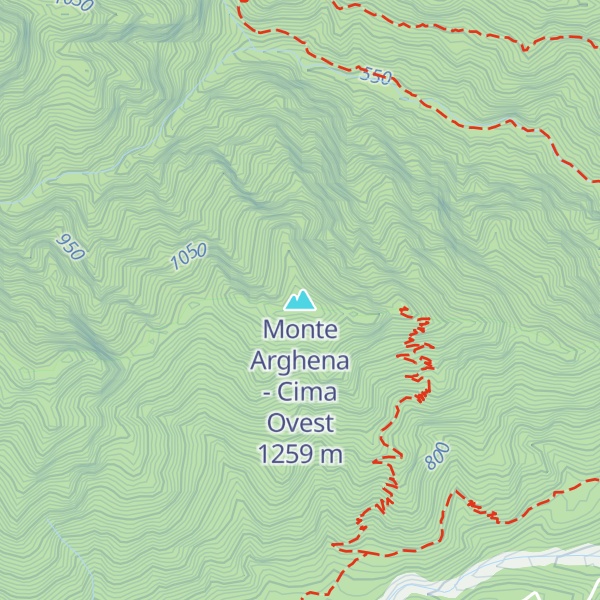 Map of Monte Arghena - Cima Ovest