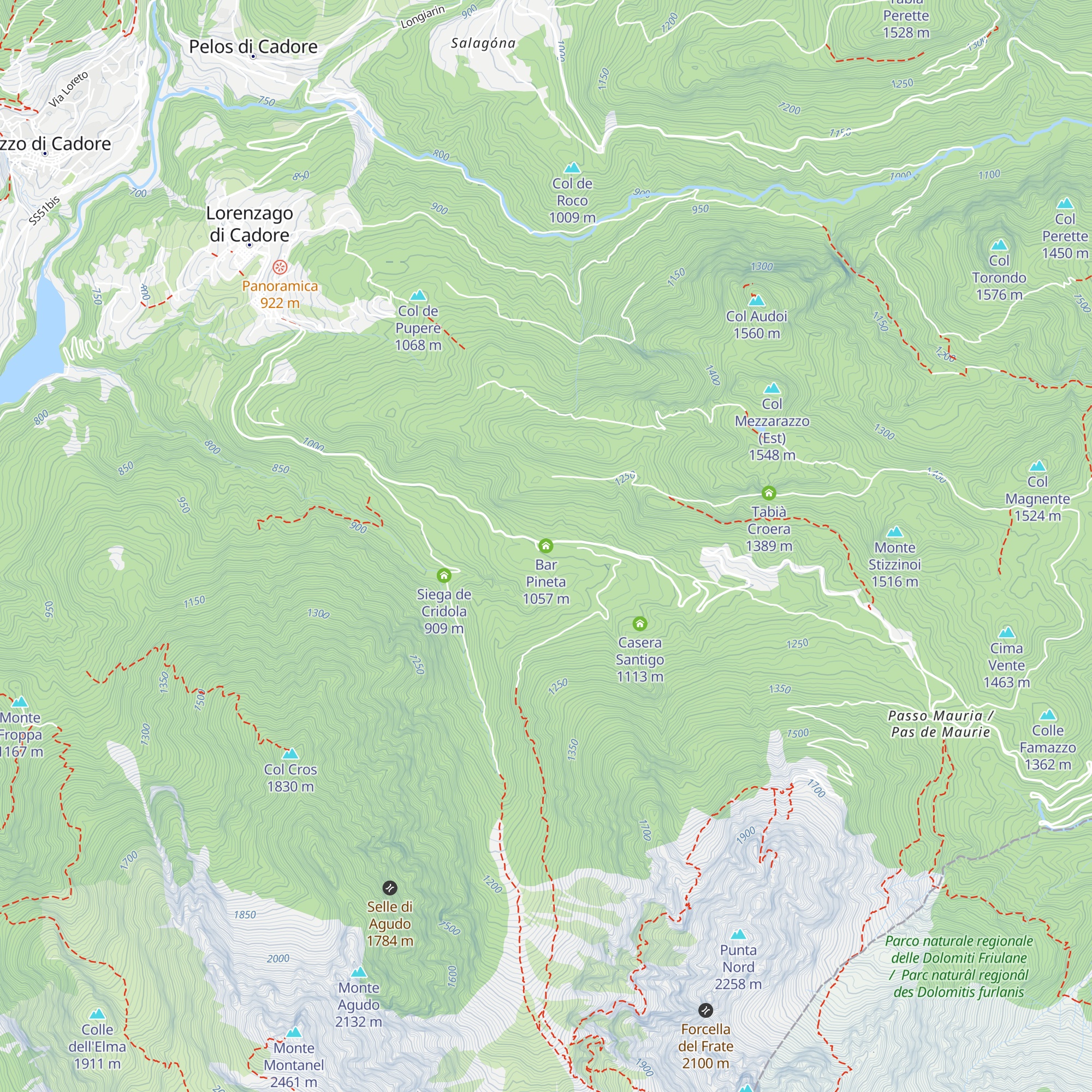 Bar Pineta map