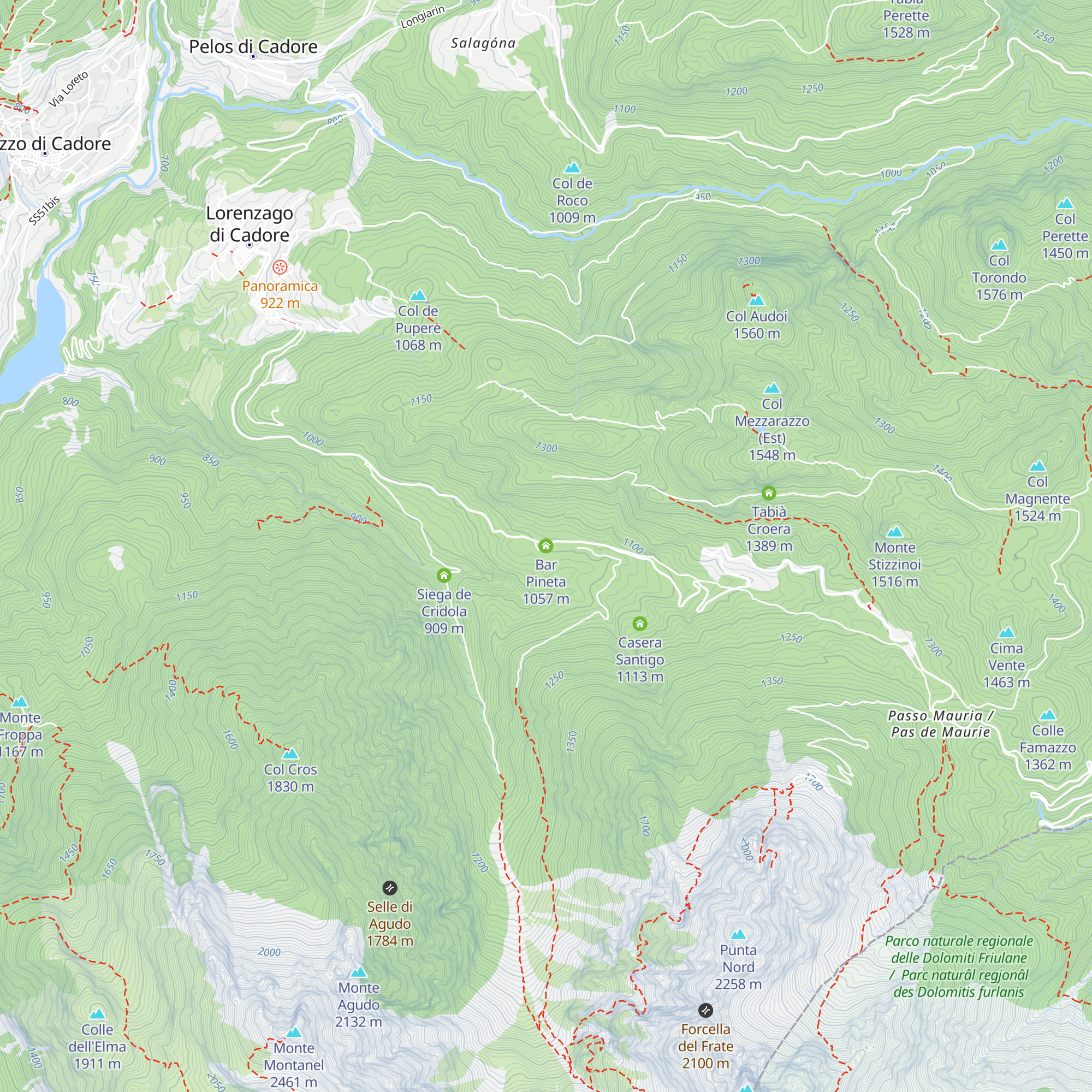 Bar Pineta map