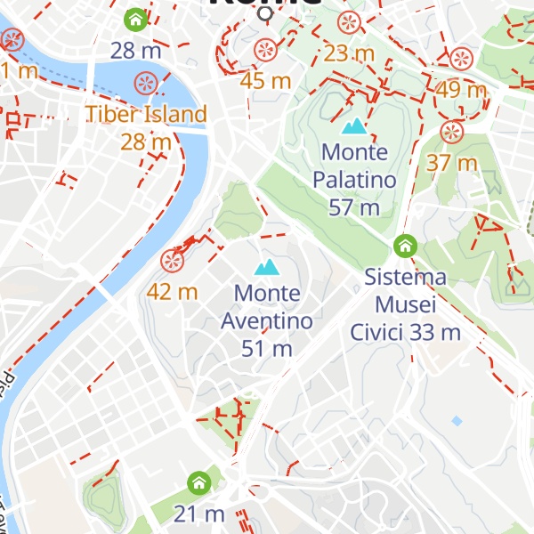 Map of Monte Aventino
