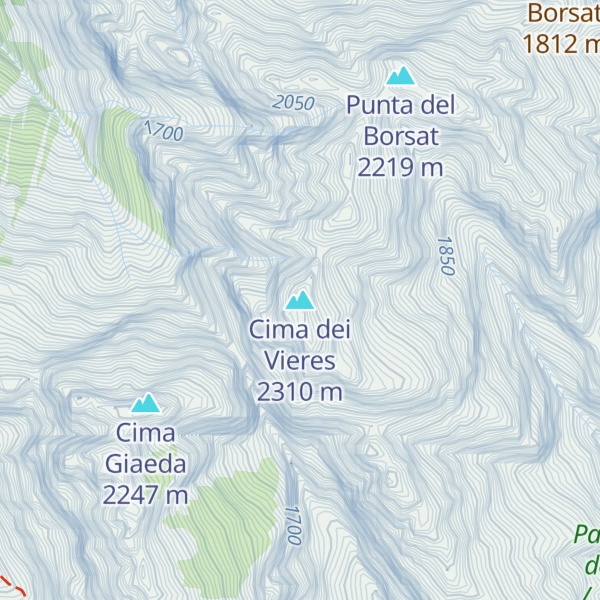 Map of Cima dei Vieres