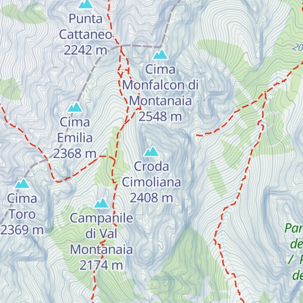 Map of Croda Cimoliana