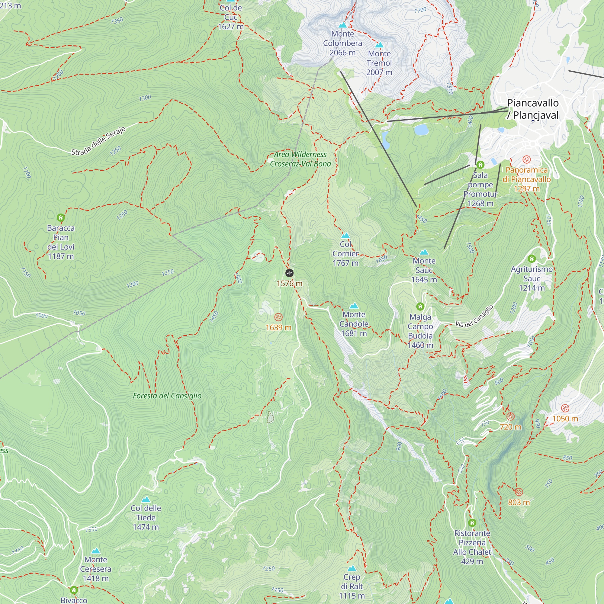 Casera Valle Friz map