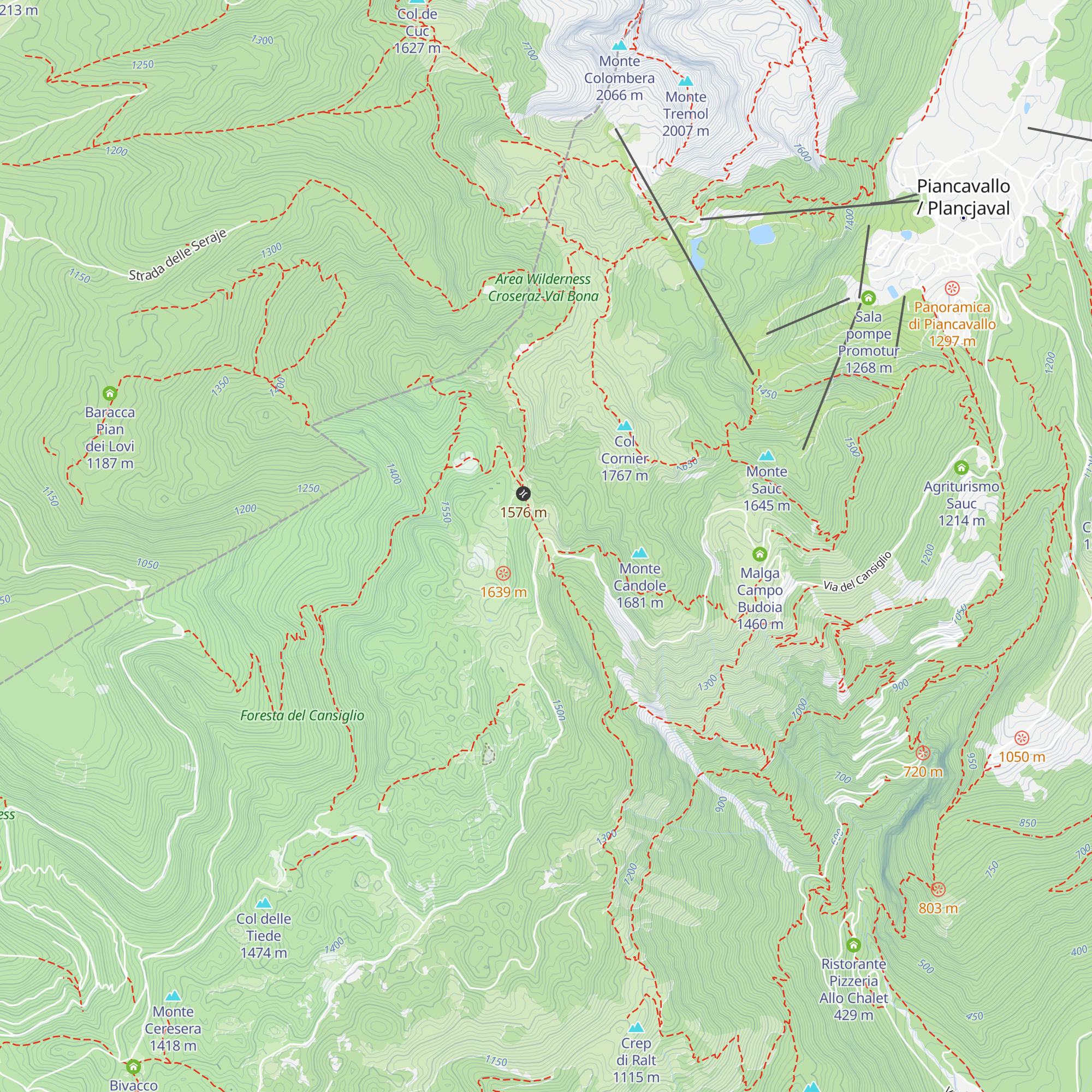 Casera Valle Friz map