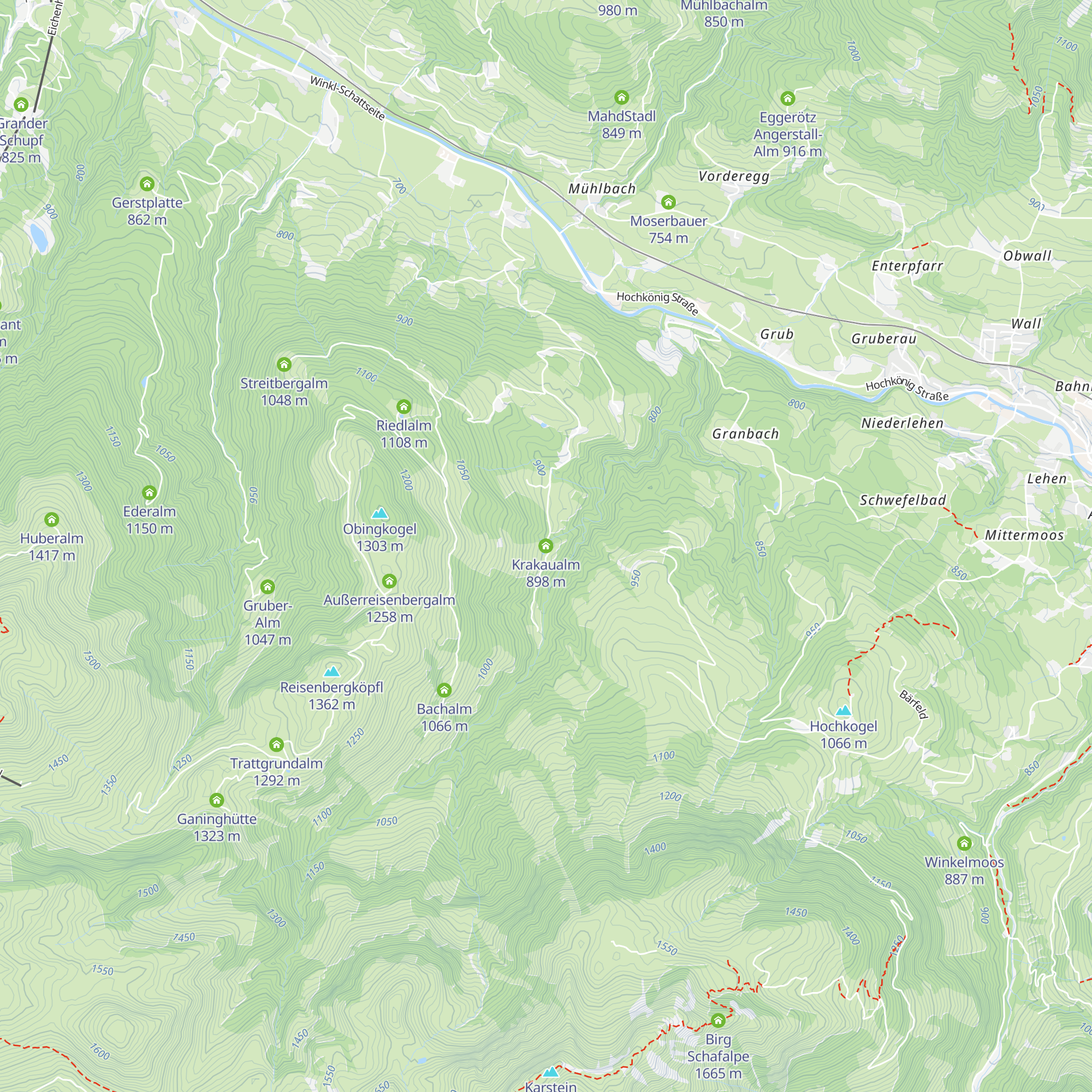 Krakaualm map