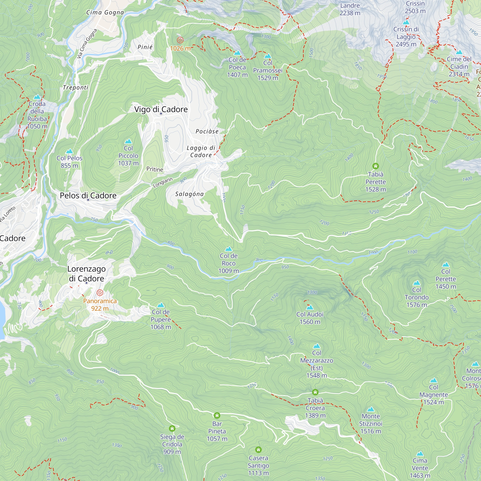 Chalet al Fogher map