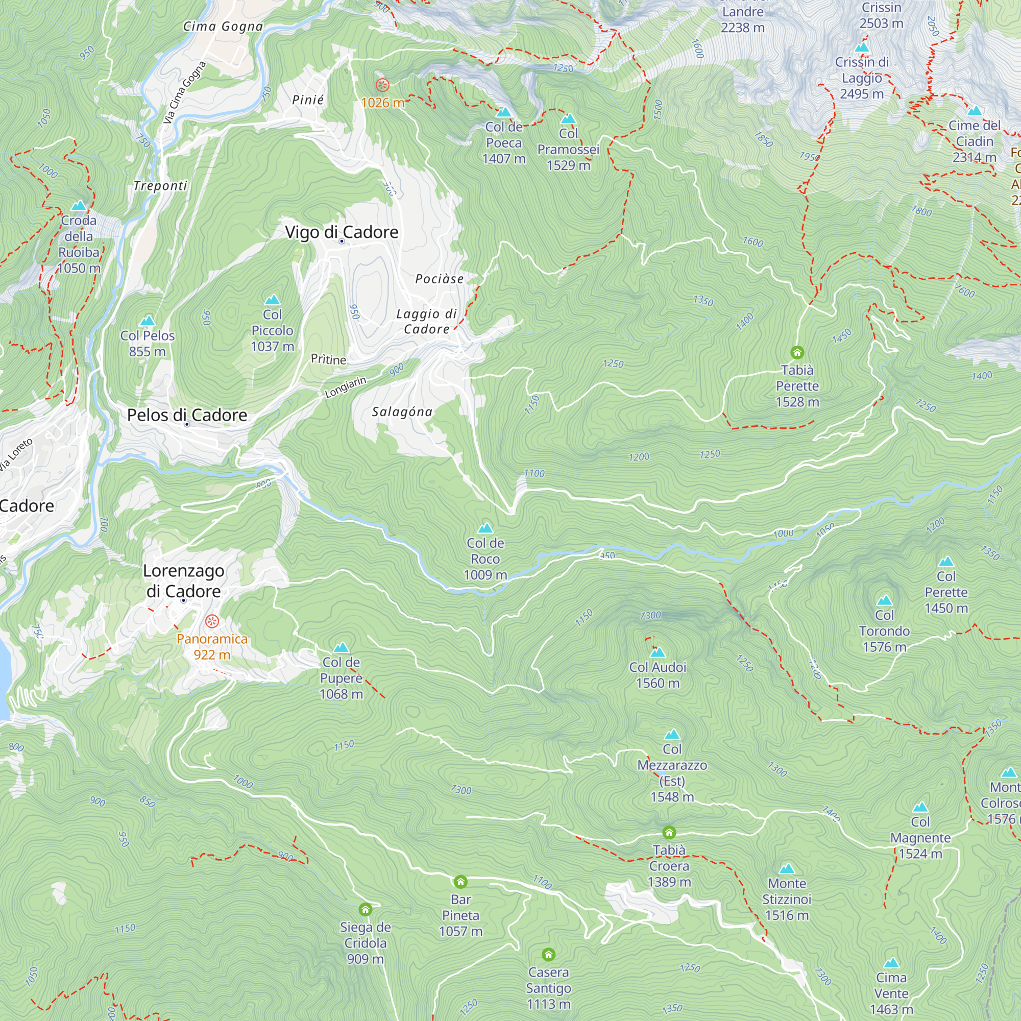 Chalet al Fogher map