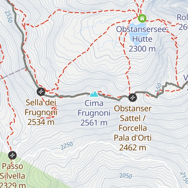 Map of Cima Frugnoni