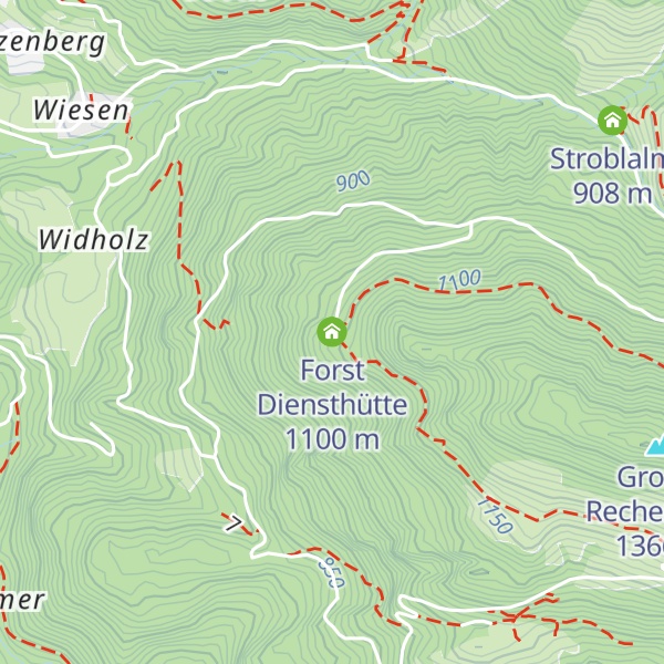 Map of Forst Diensthütte