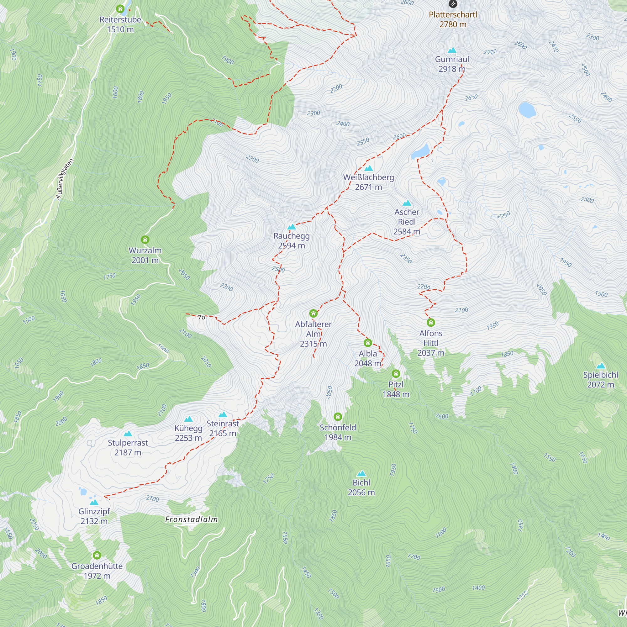 Abfalterer Alm map