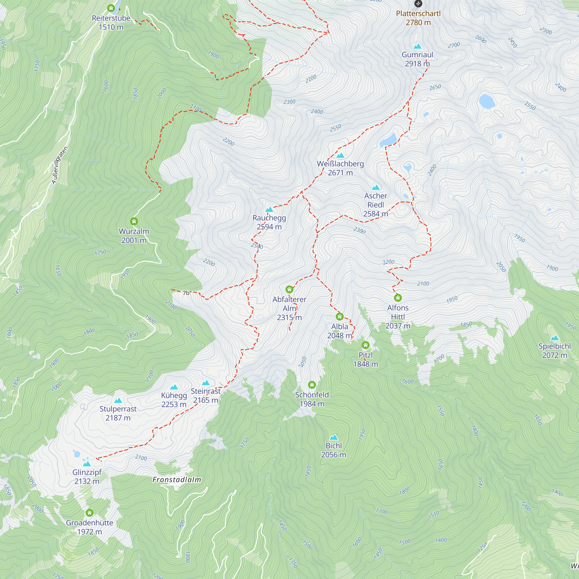 Abfalterer Alm map
