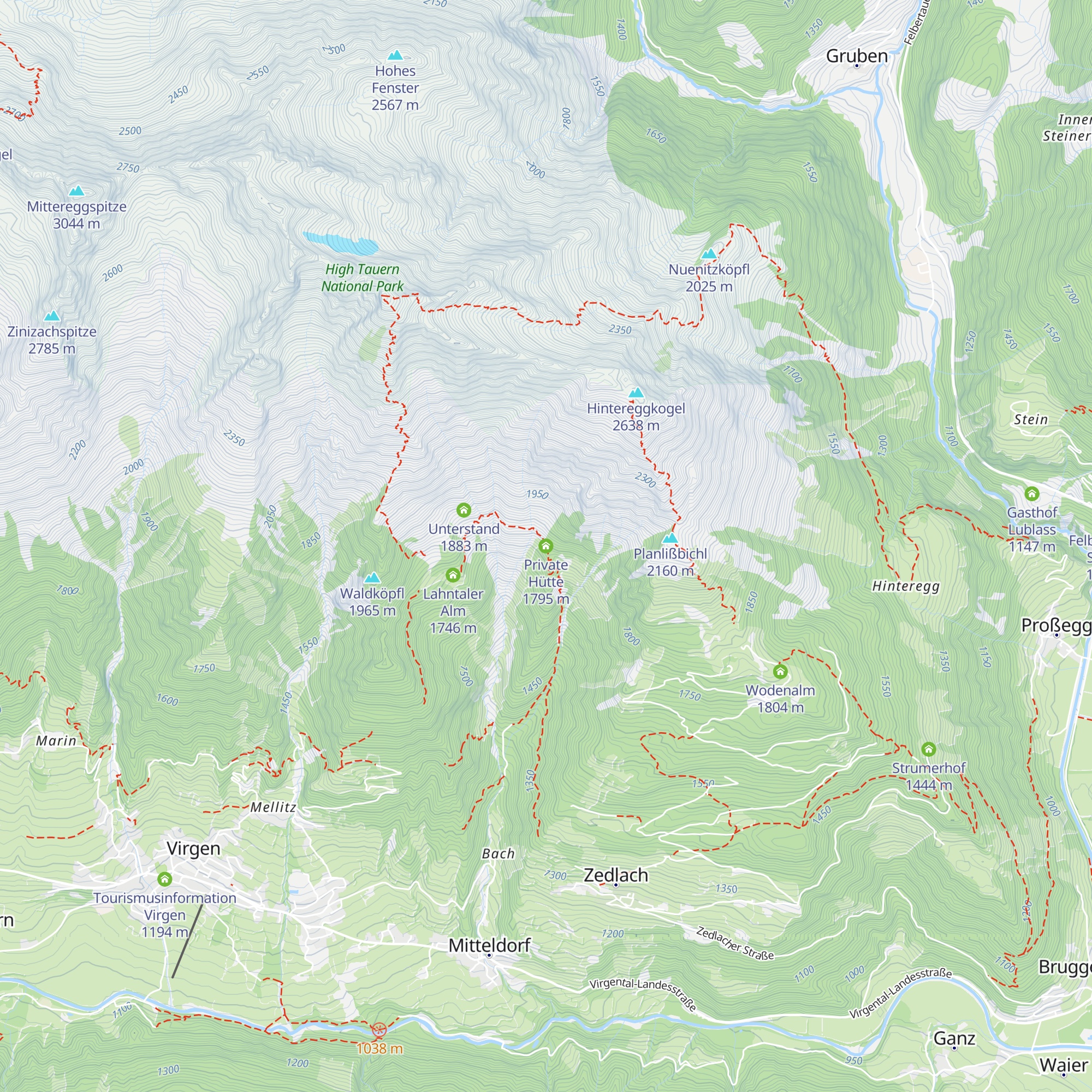 Private Hütte map