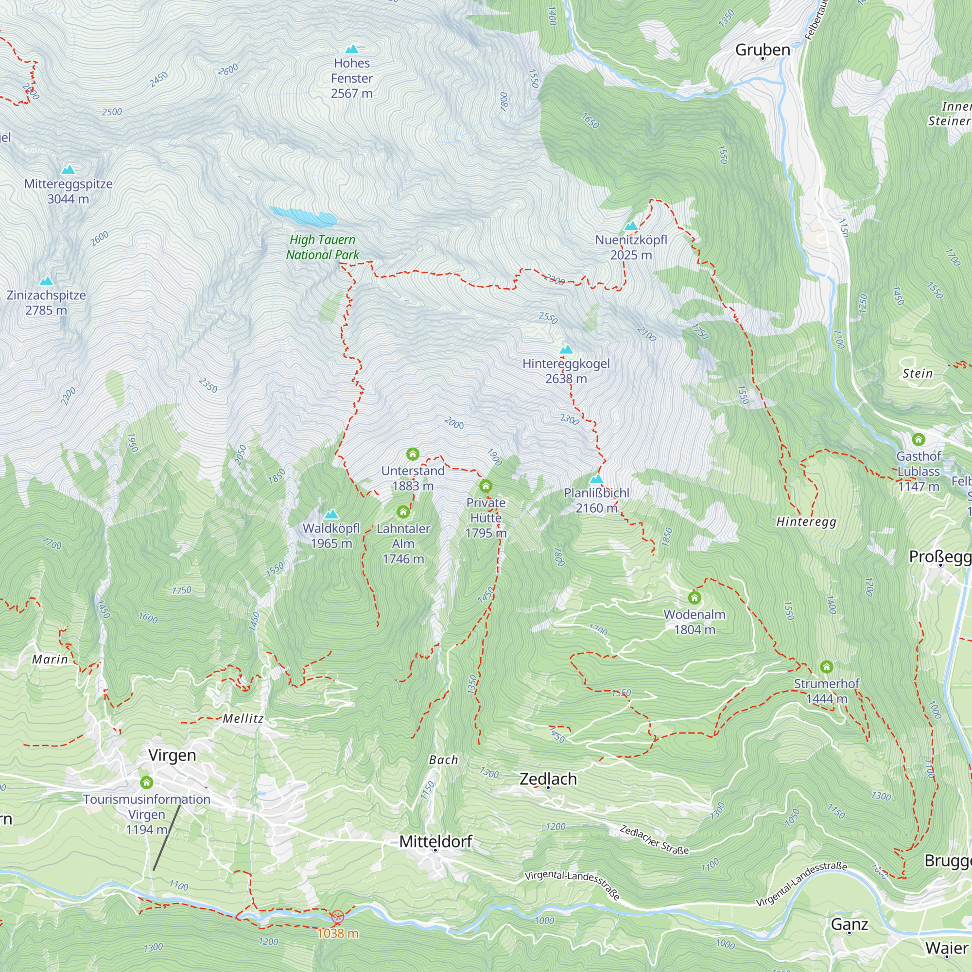 Private Hütte map