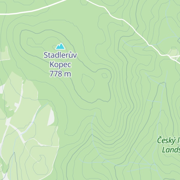 Map of Popelový Vrch