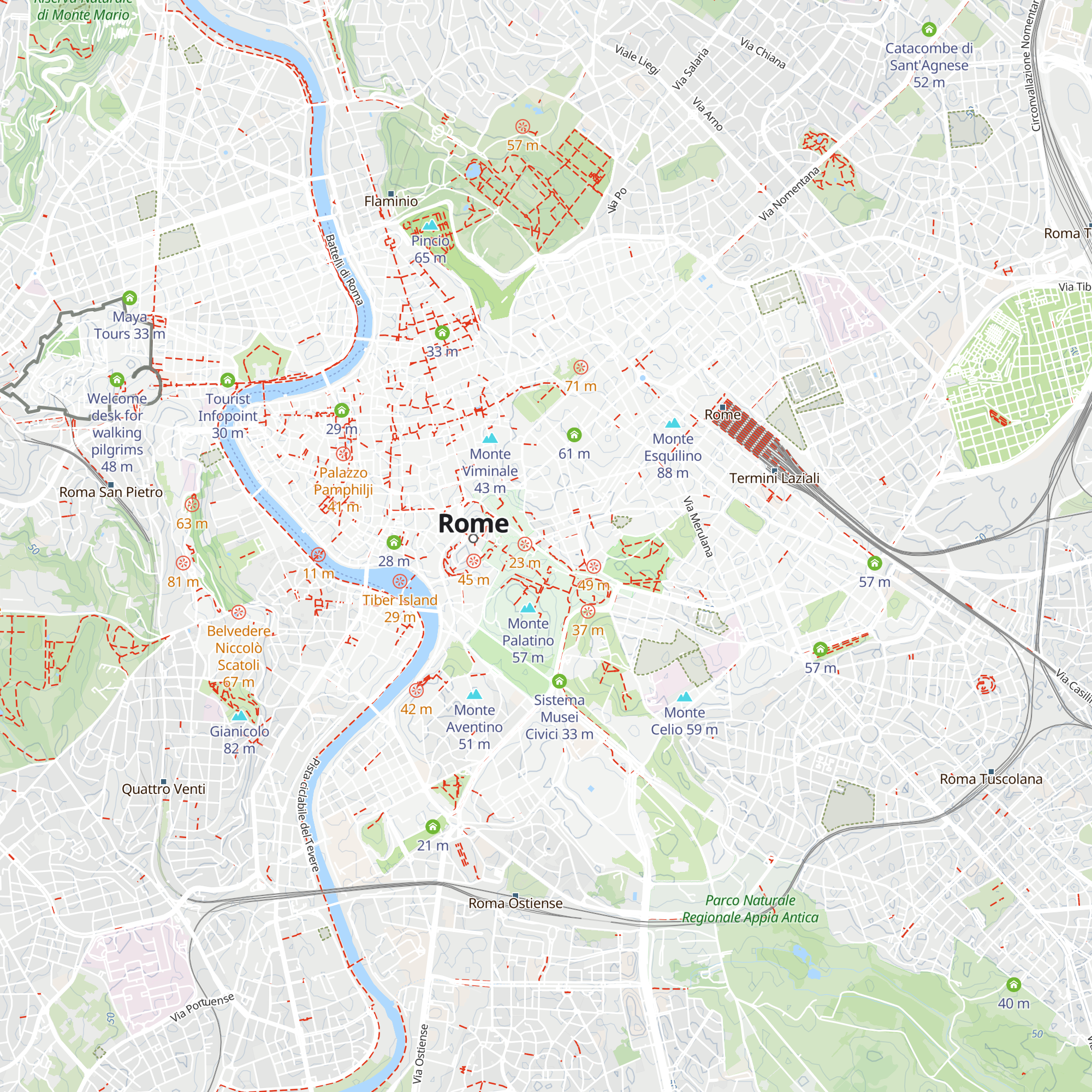 Visitor Center Fori Imperiali map