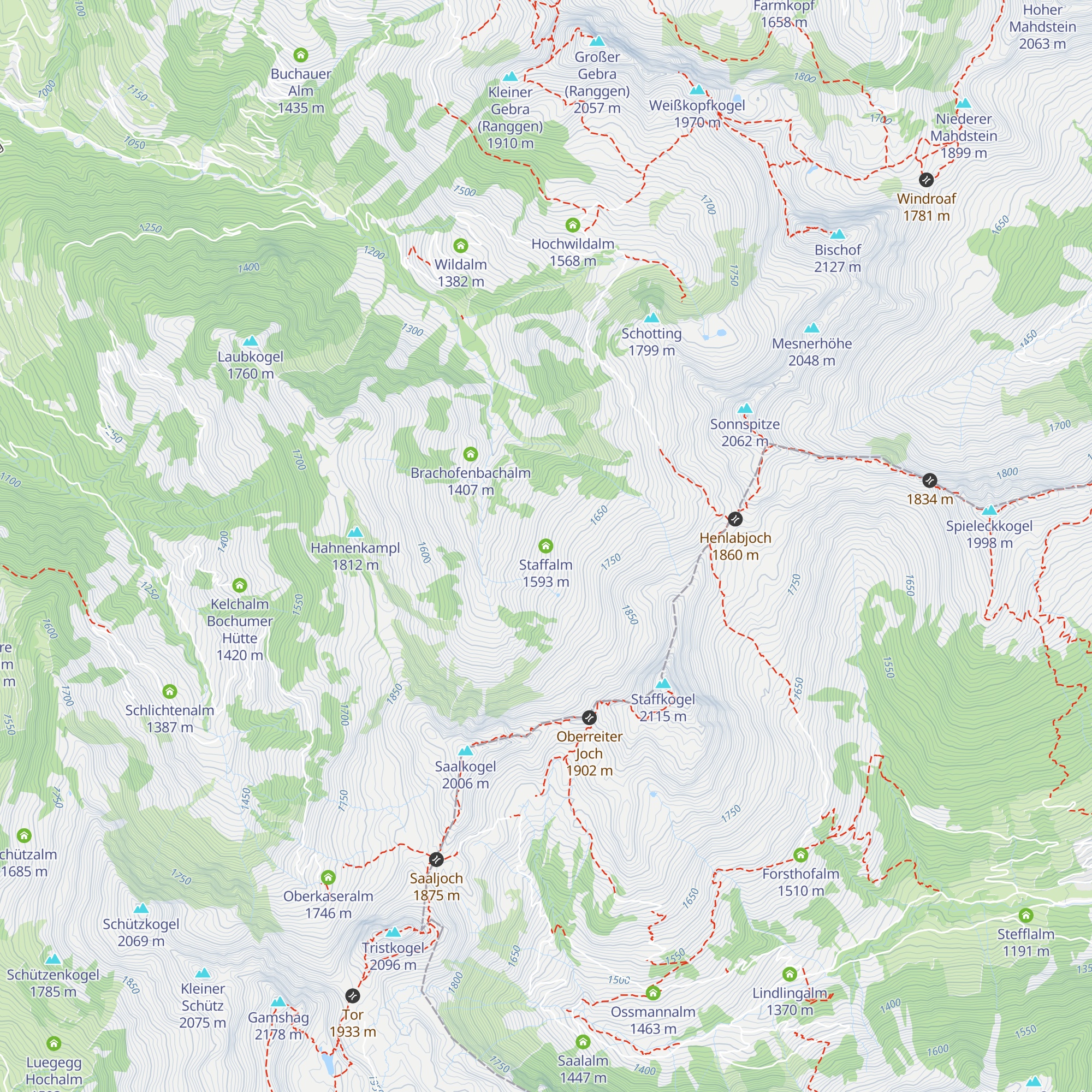 Staffalm map