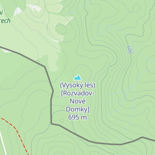 Map of (Vysoký les) [Rozvadov-Nové Domky]