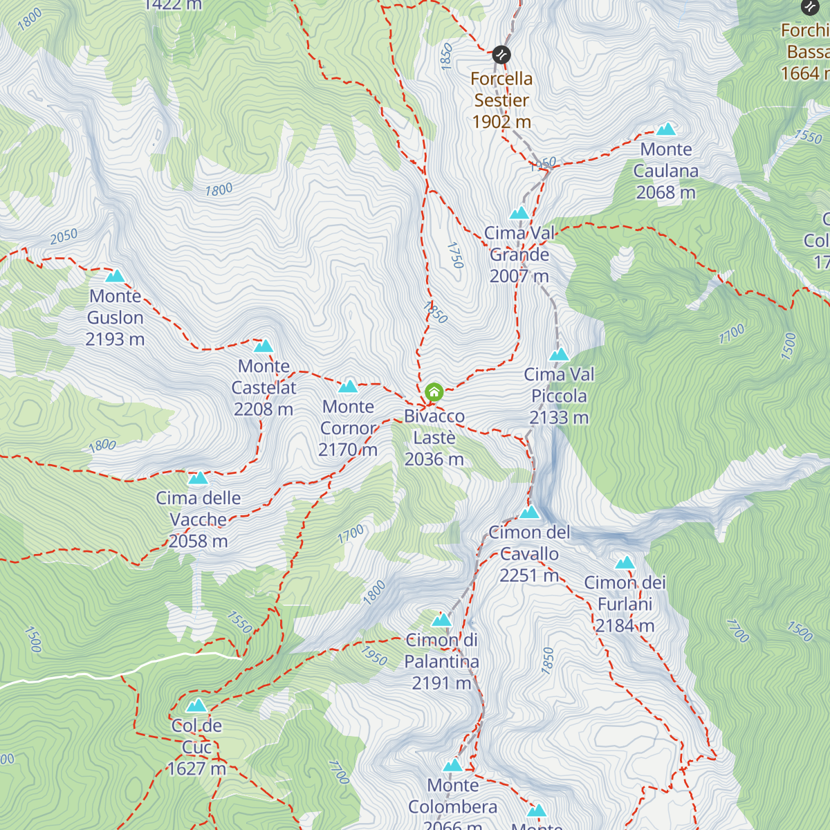 Rifugio Carlo e Massimo Semenza map