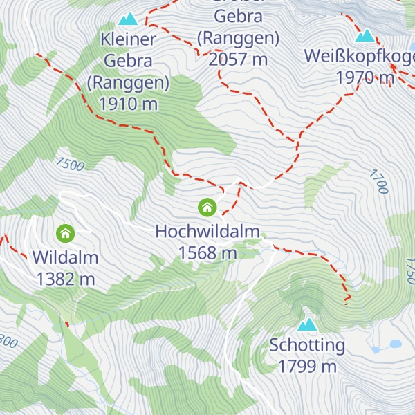 Map of Hochwildalm