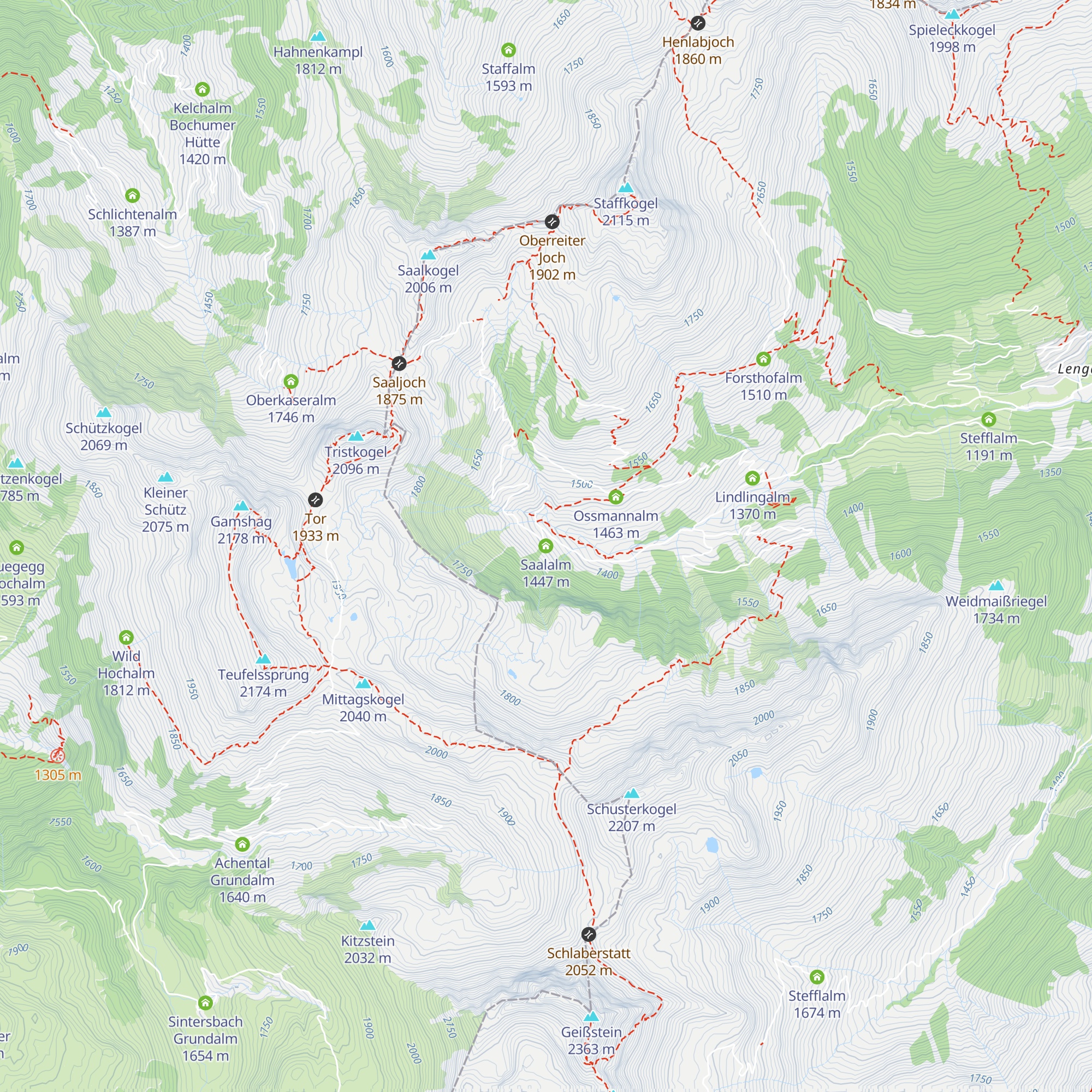Saalalm map
