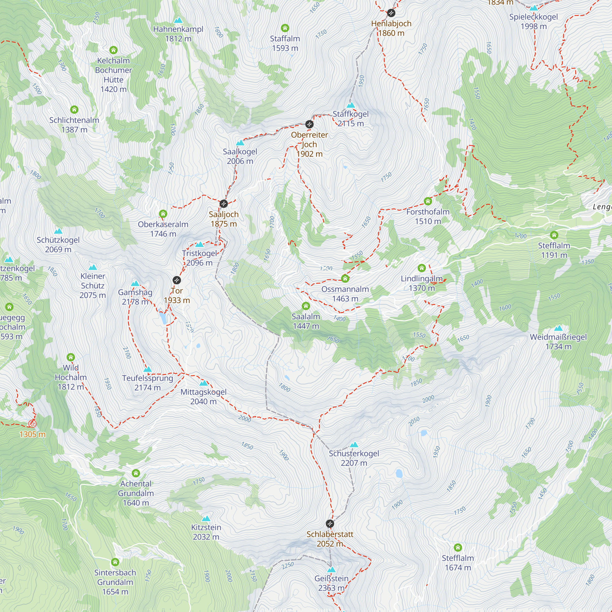 Saalalm map