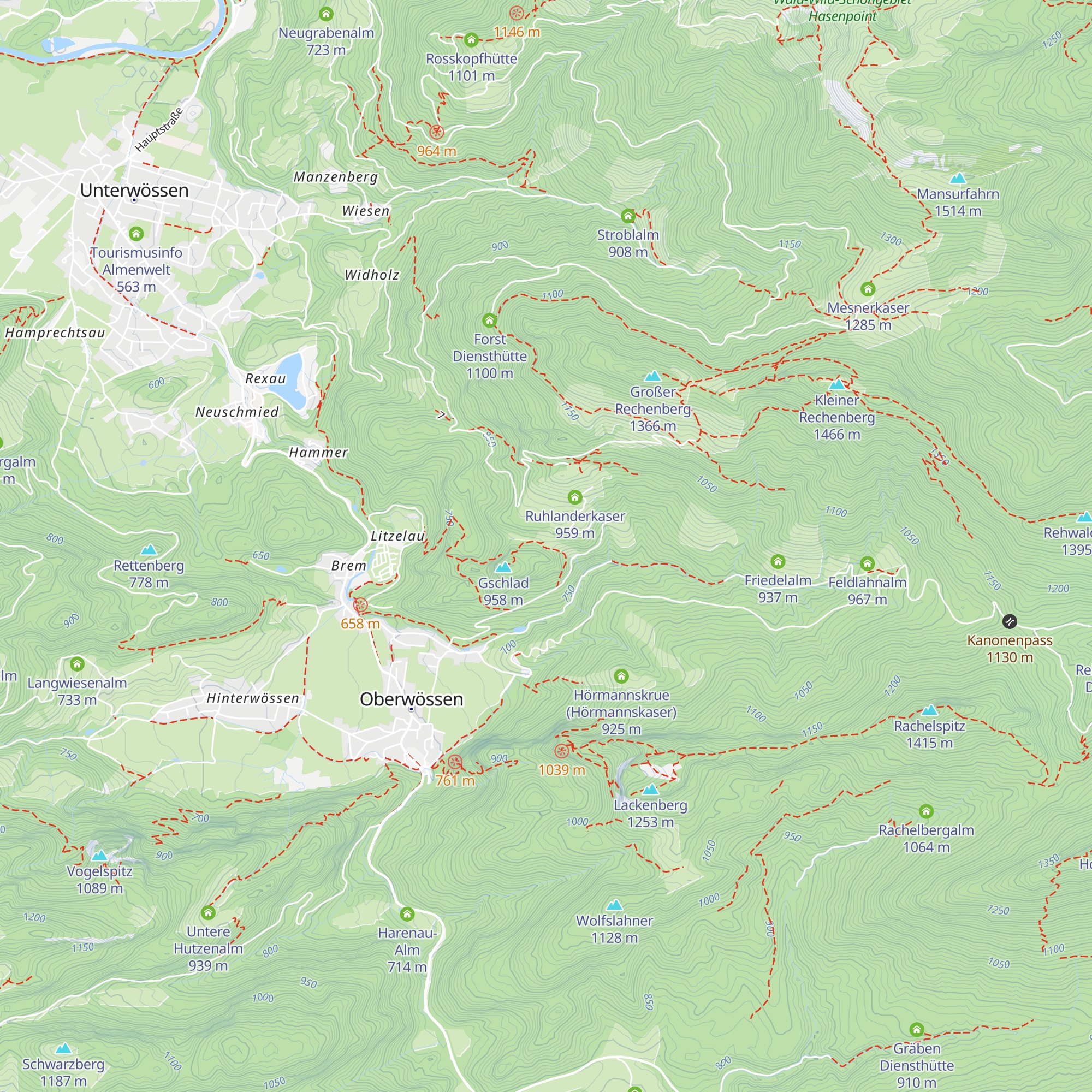 Gschlad Alm map