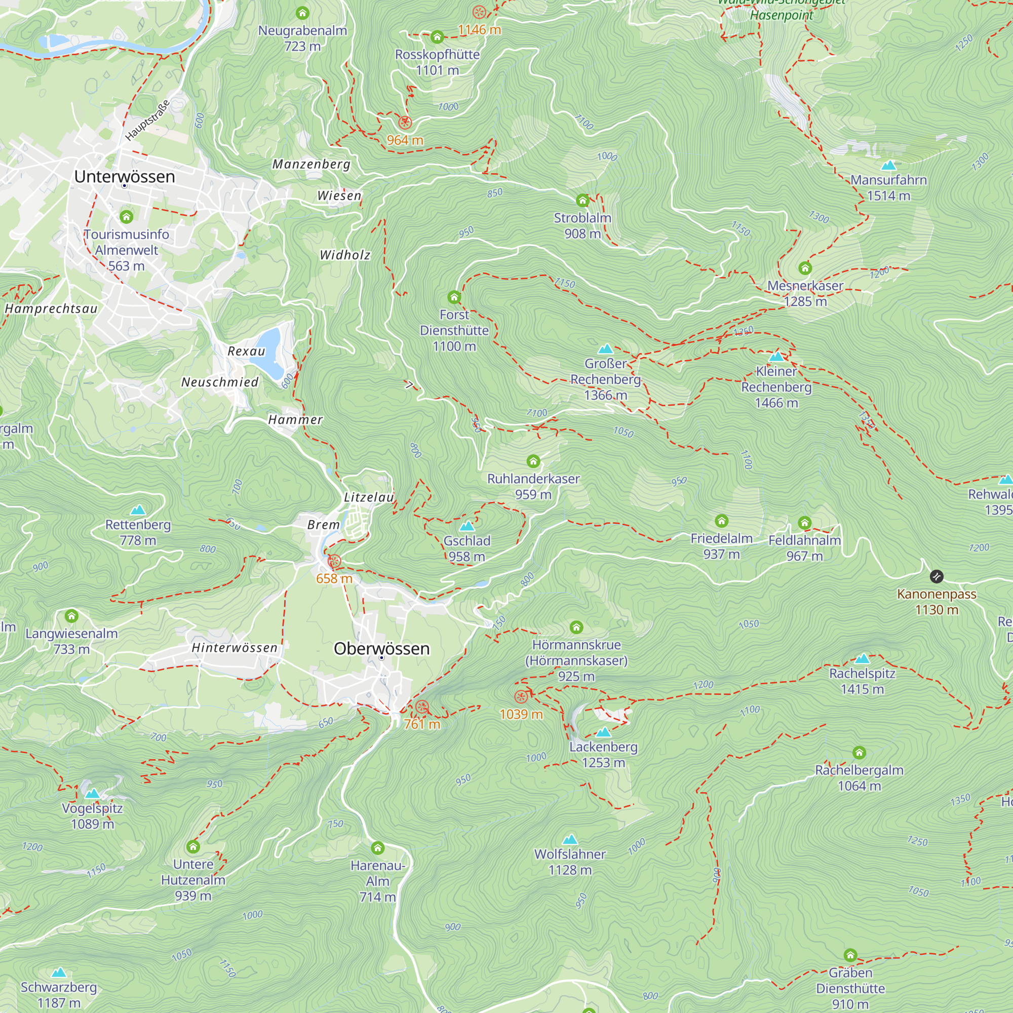 Gschlad Alm map