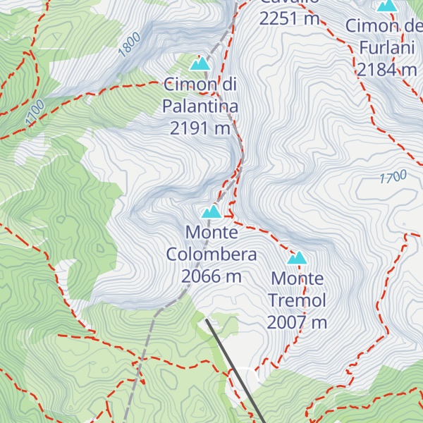 Map of Monte Colombera
