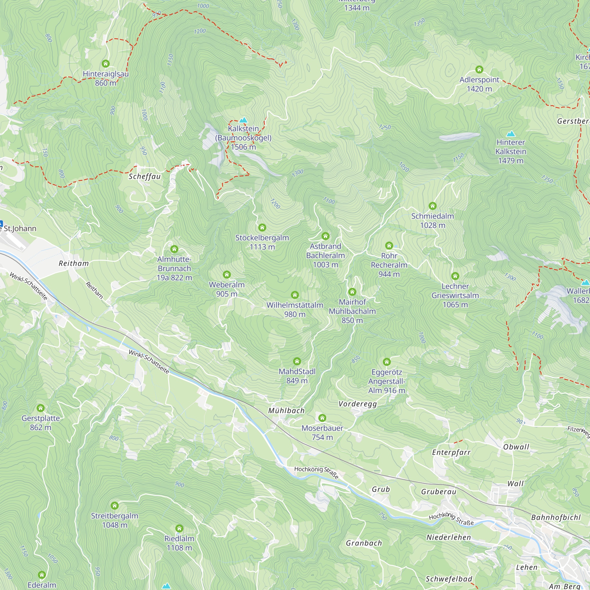 Wilhelmstättalm map