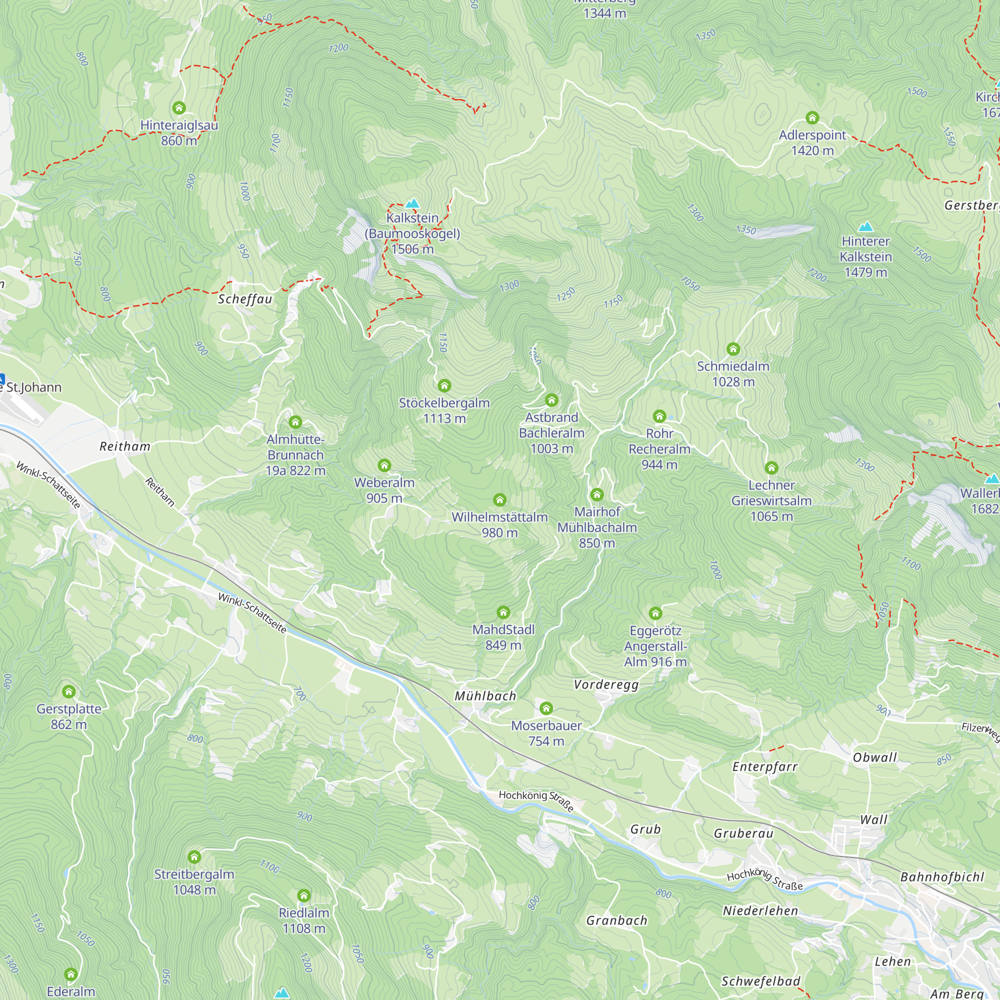 Wilhelmstättalm map