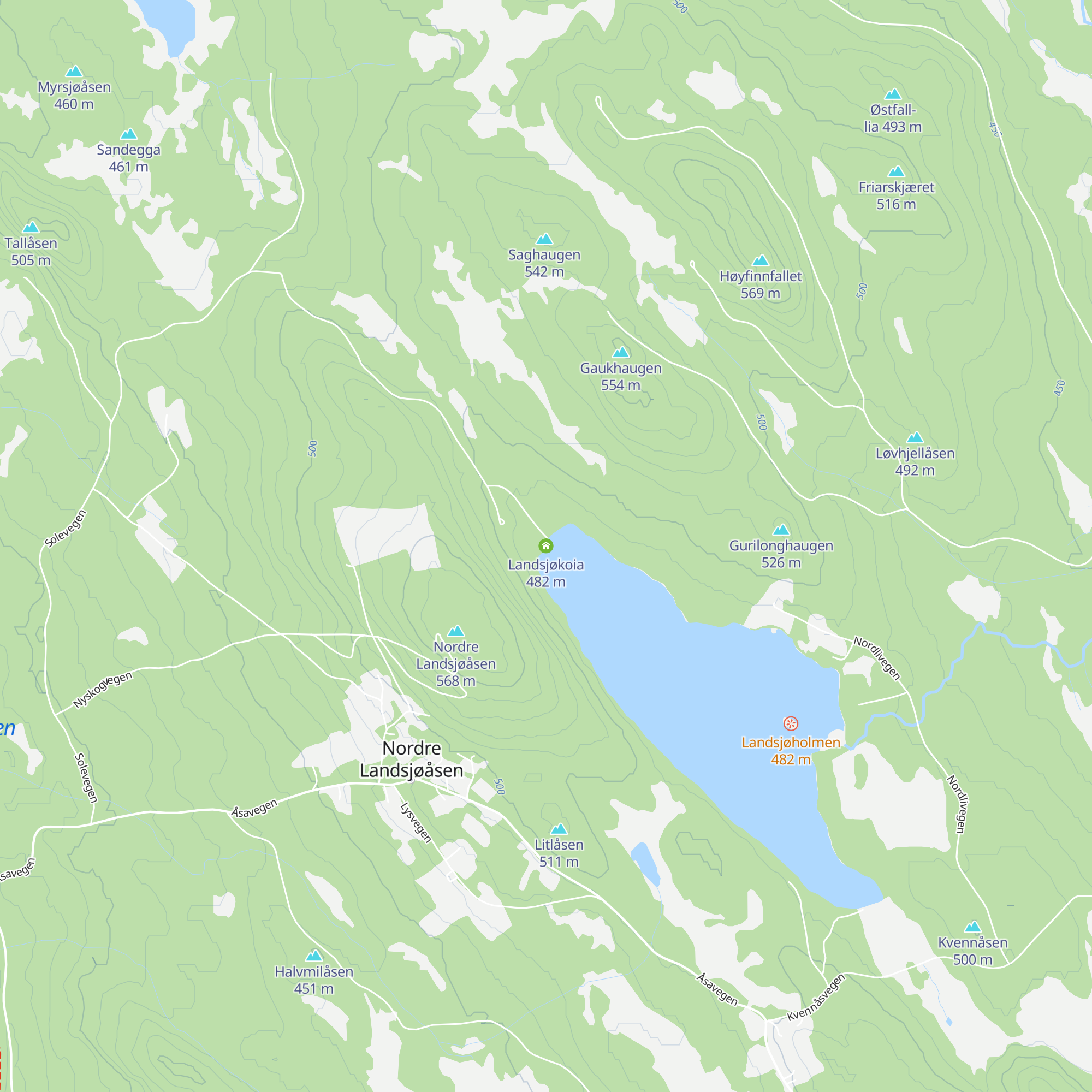 Landsjøkoia map