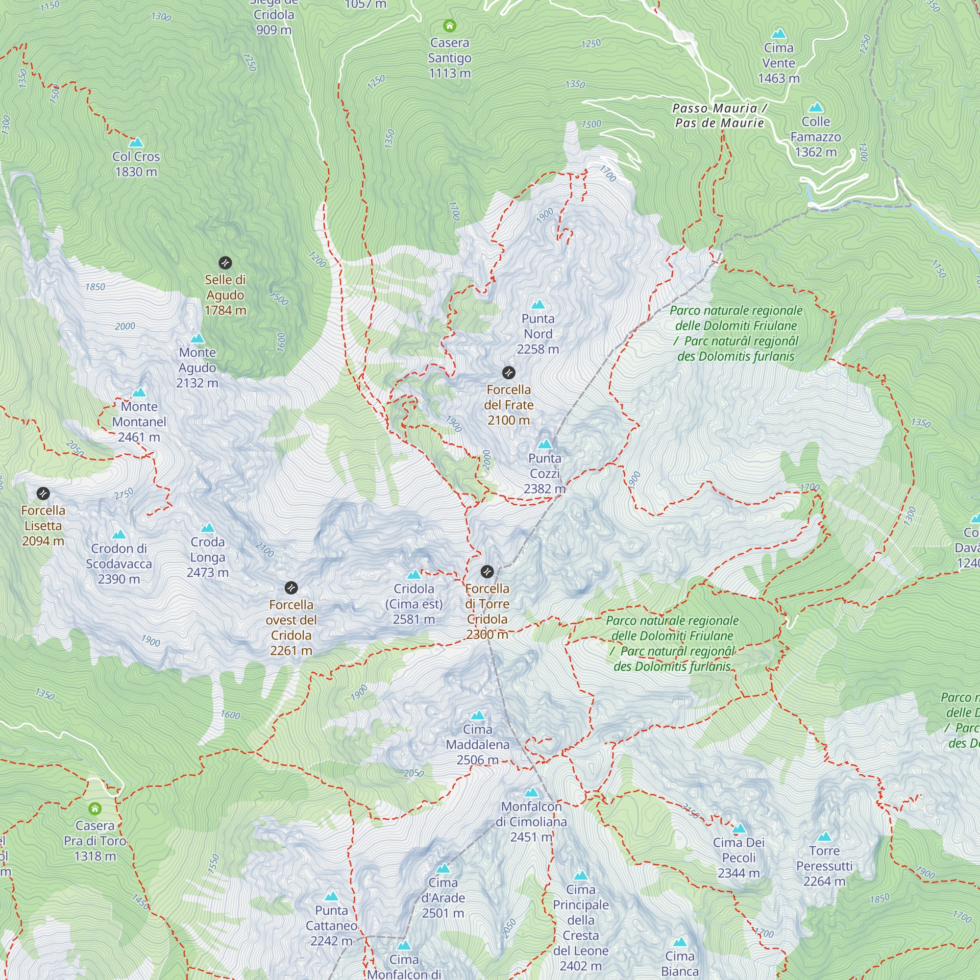 Bivacco Aldo e Miranda Vaccari map
