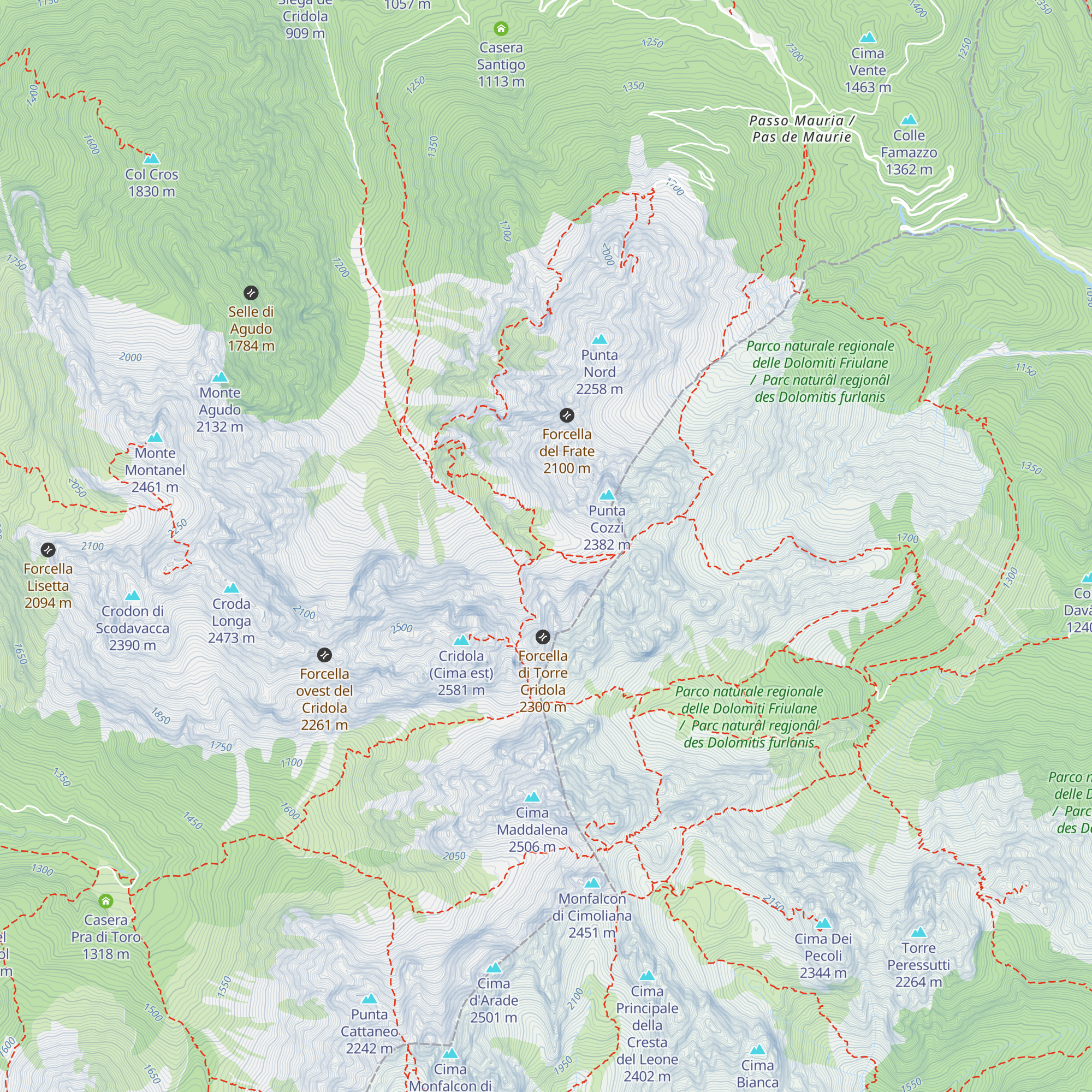 Bivacco Aldo e Miranda Vaccari map