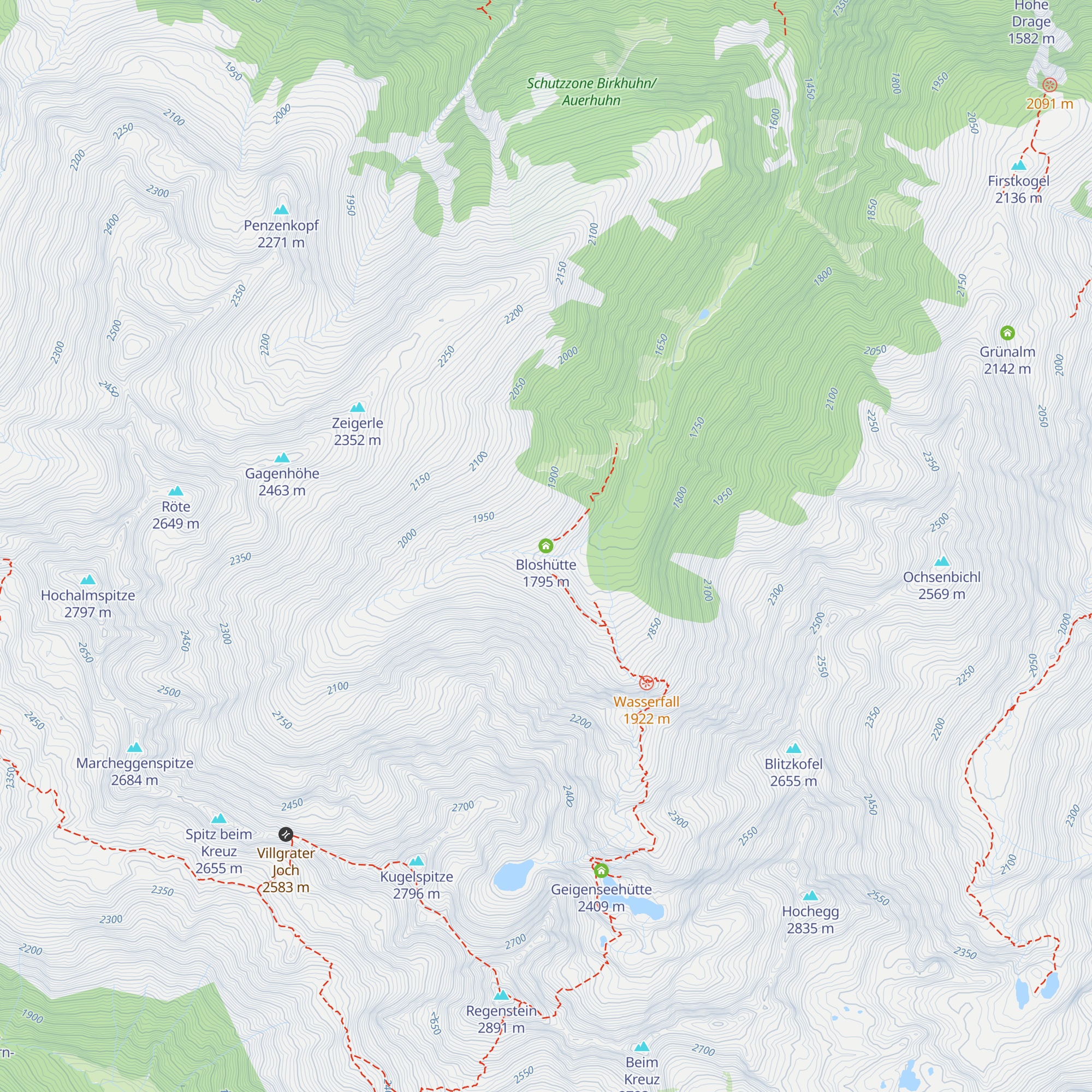 Bloshütte map
