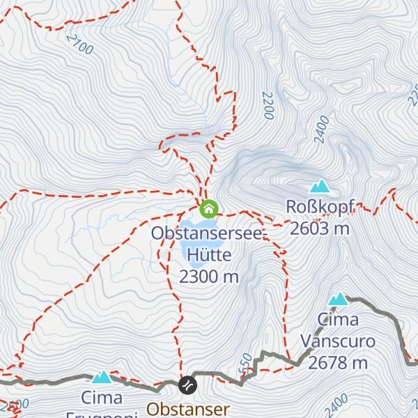 Map of Obstansersee-Hütte