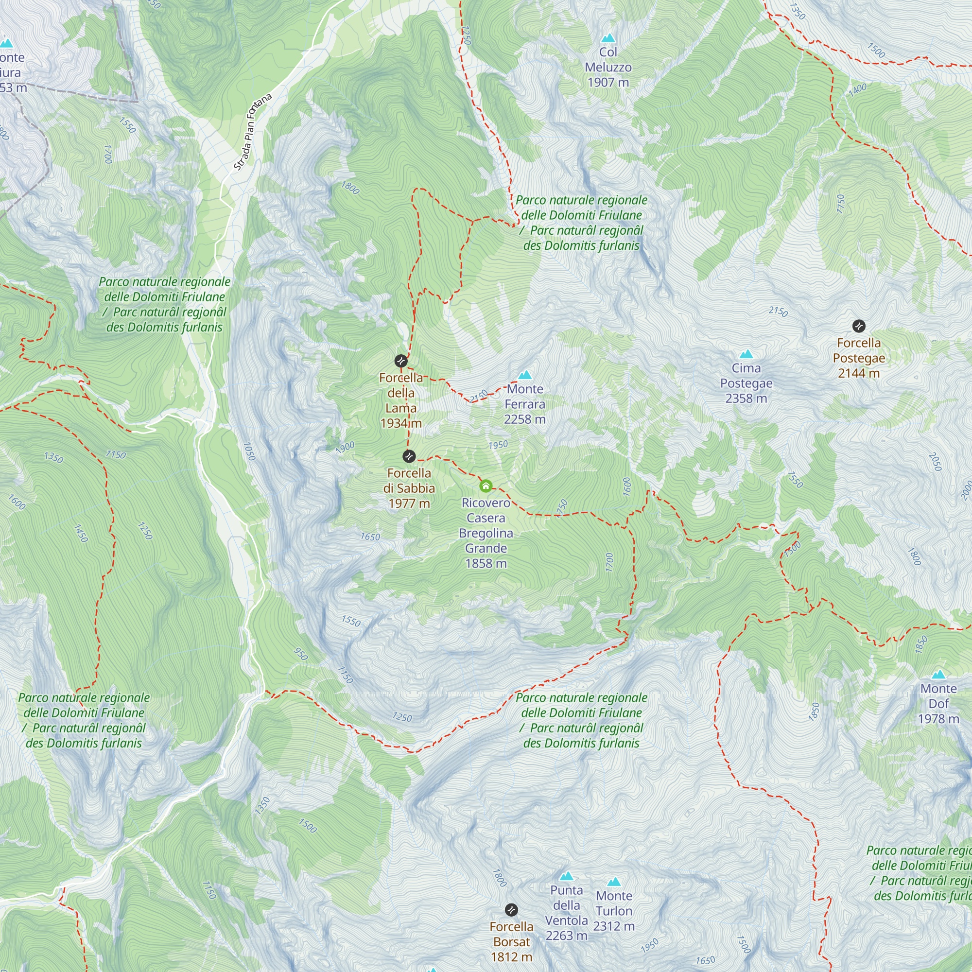 Ricovero Casera Bregolina Grande map