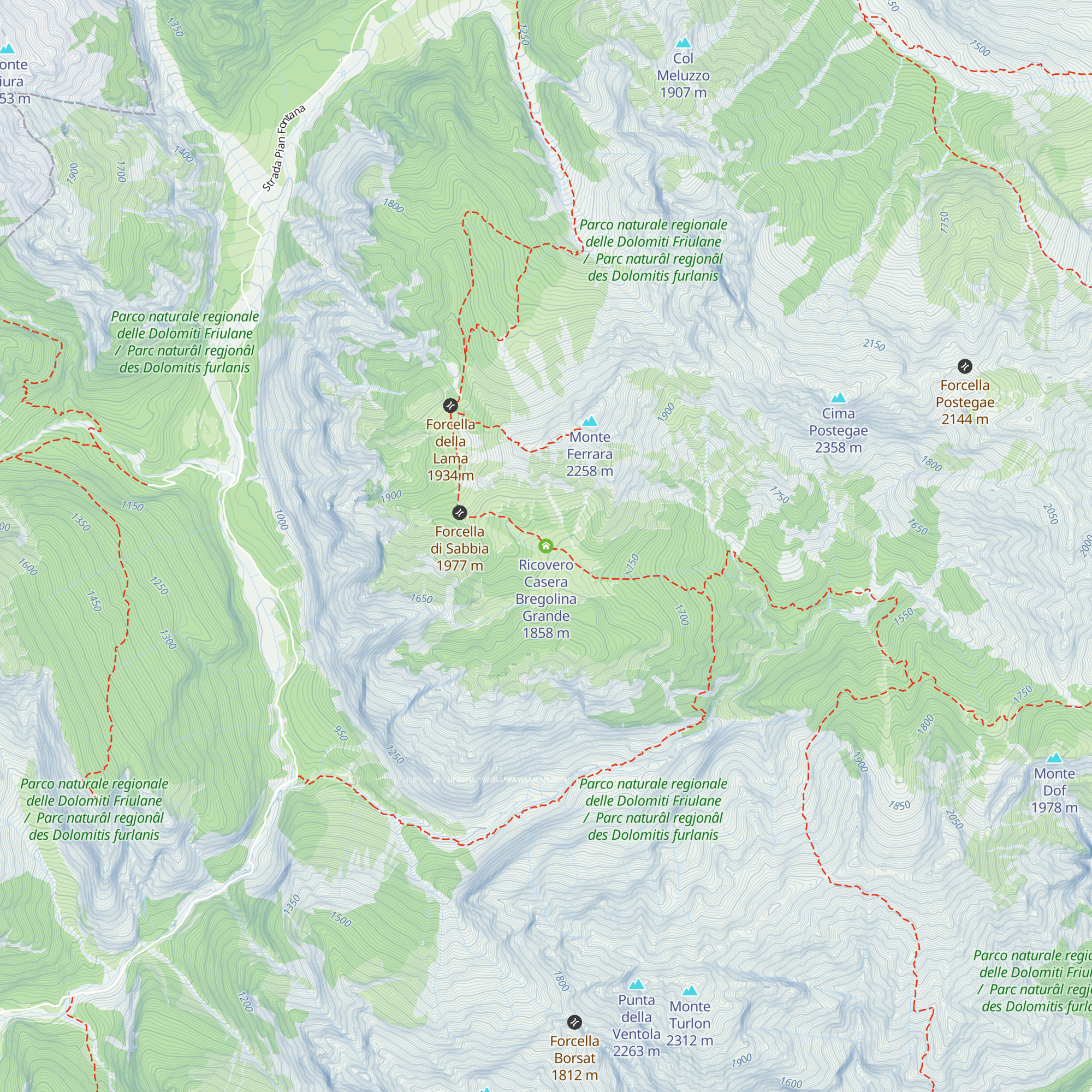 Ricovero Casera Bregolina Grande map