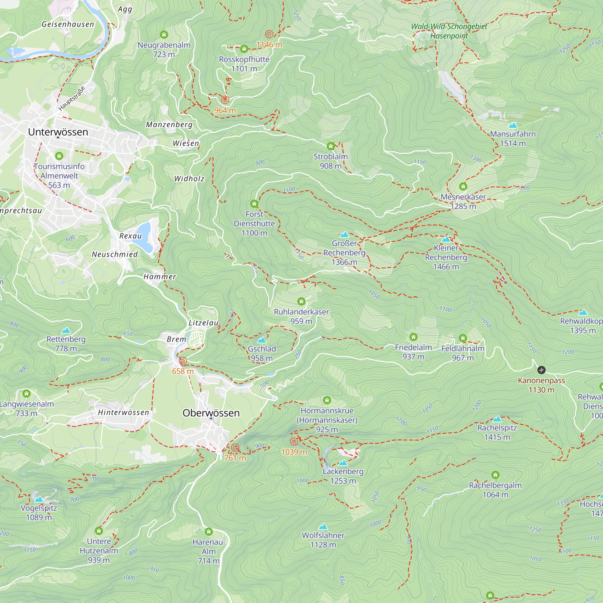 Ruhlanderkaser map