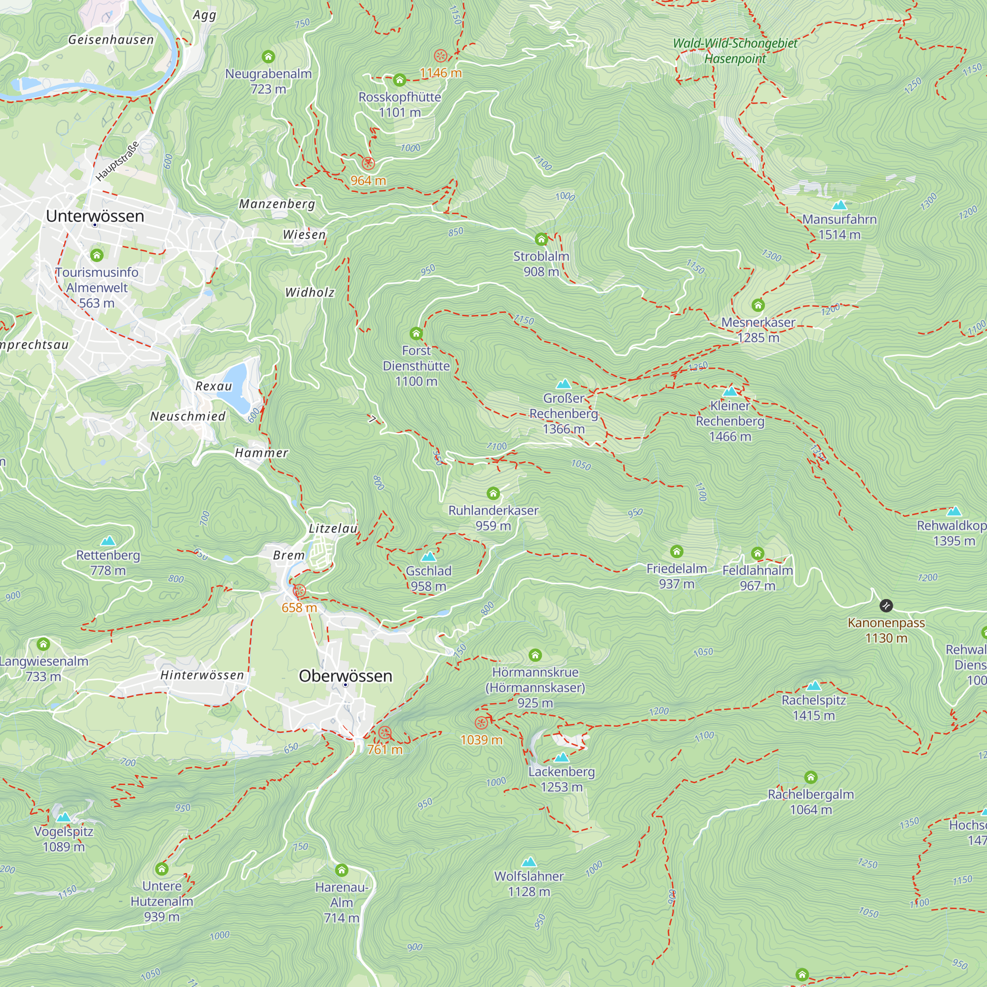Ruhlanderkaser map