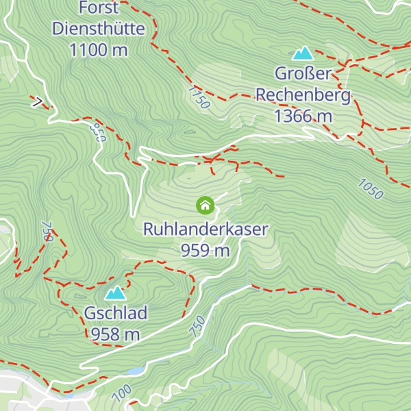 Map of Ruhlanderkaser