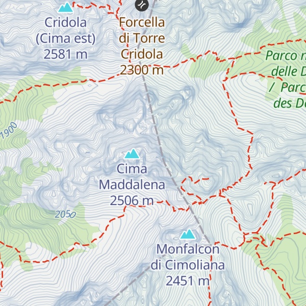 Map of Cima Giaf