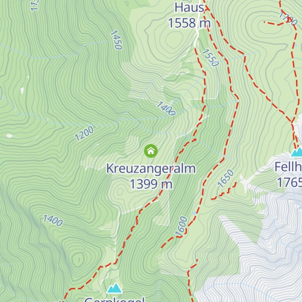 Map of Kreuzangeralm