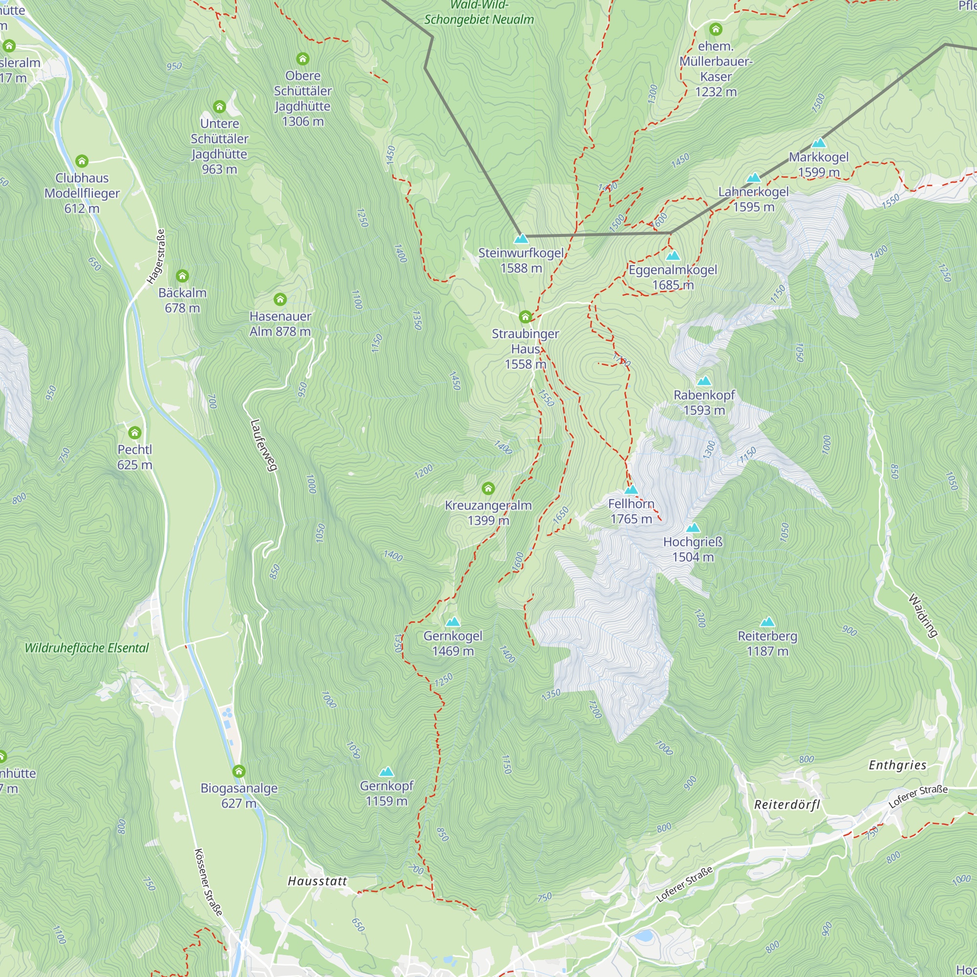Kreuzangeralm map