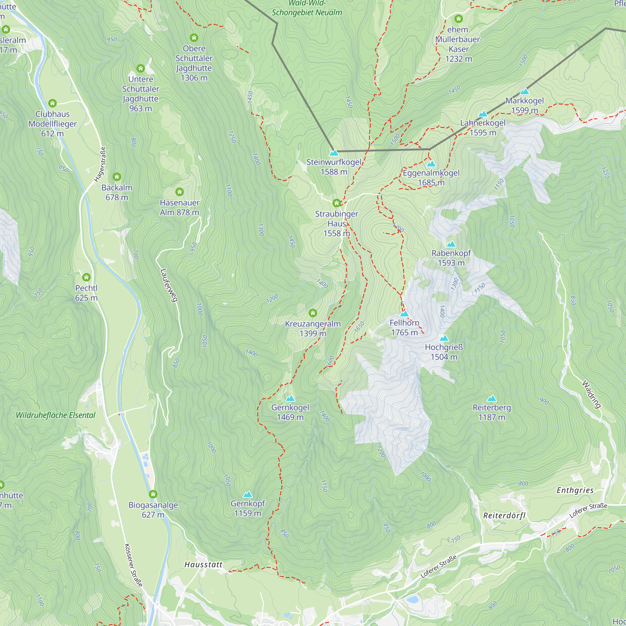 Kreuzangeralm map