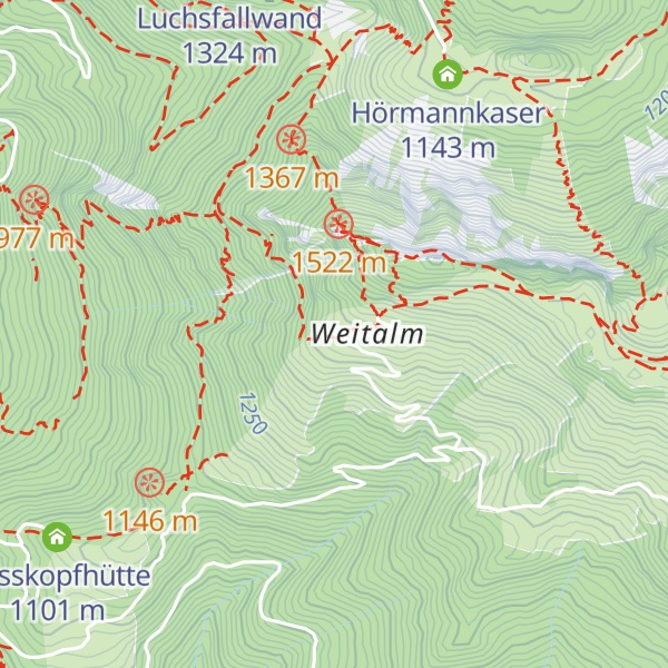 Map of Gattererkaser