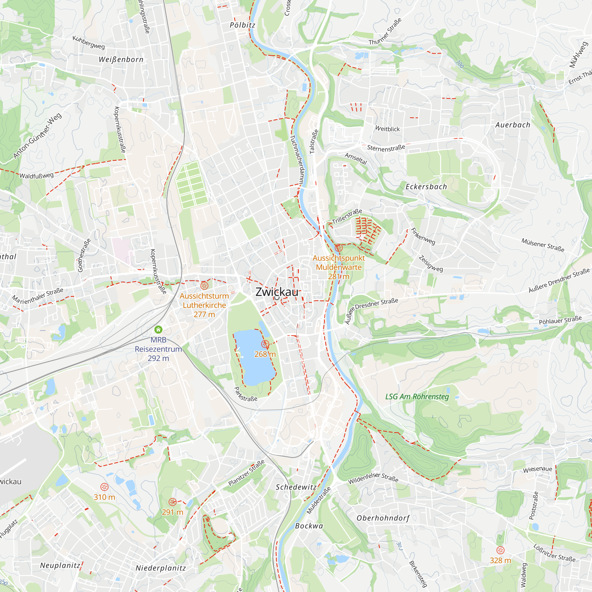 Tourist Information Zwickau map