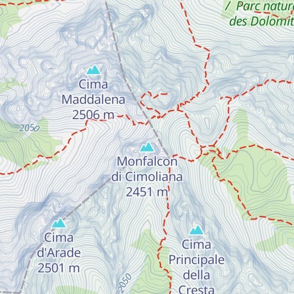 Map of Monfalcon di Cimoliana
