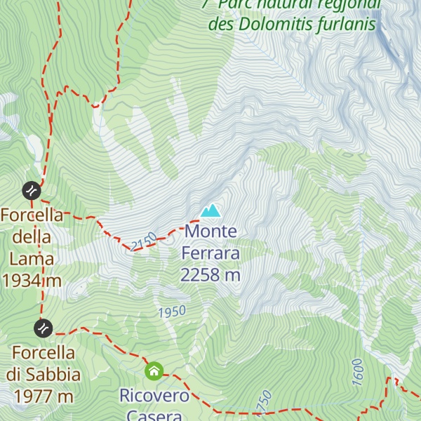 Map of Monte Ferrara