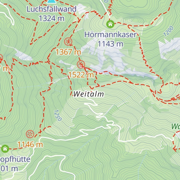 Map of Hochgernhaus
