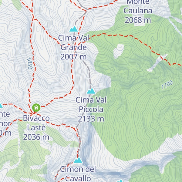 Map of Cima Val Piccola